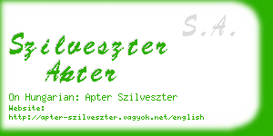 szilveszter apter business card
